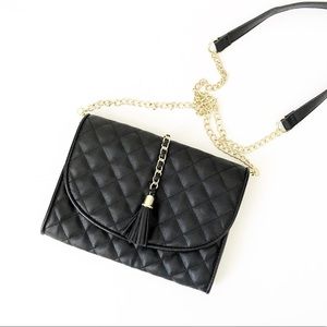 TARGET Black Quilted Shoulder Bag Chain Strap